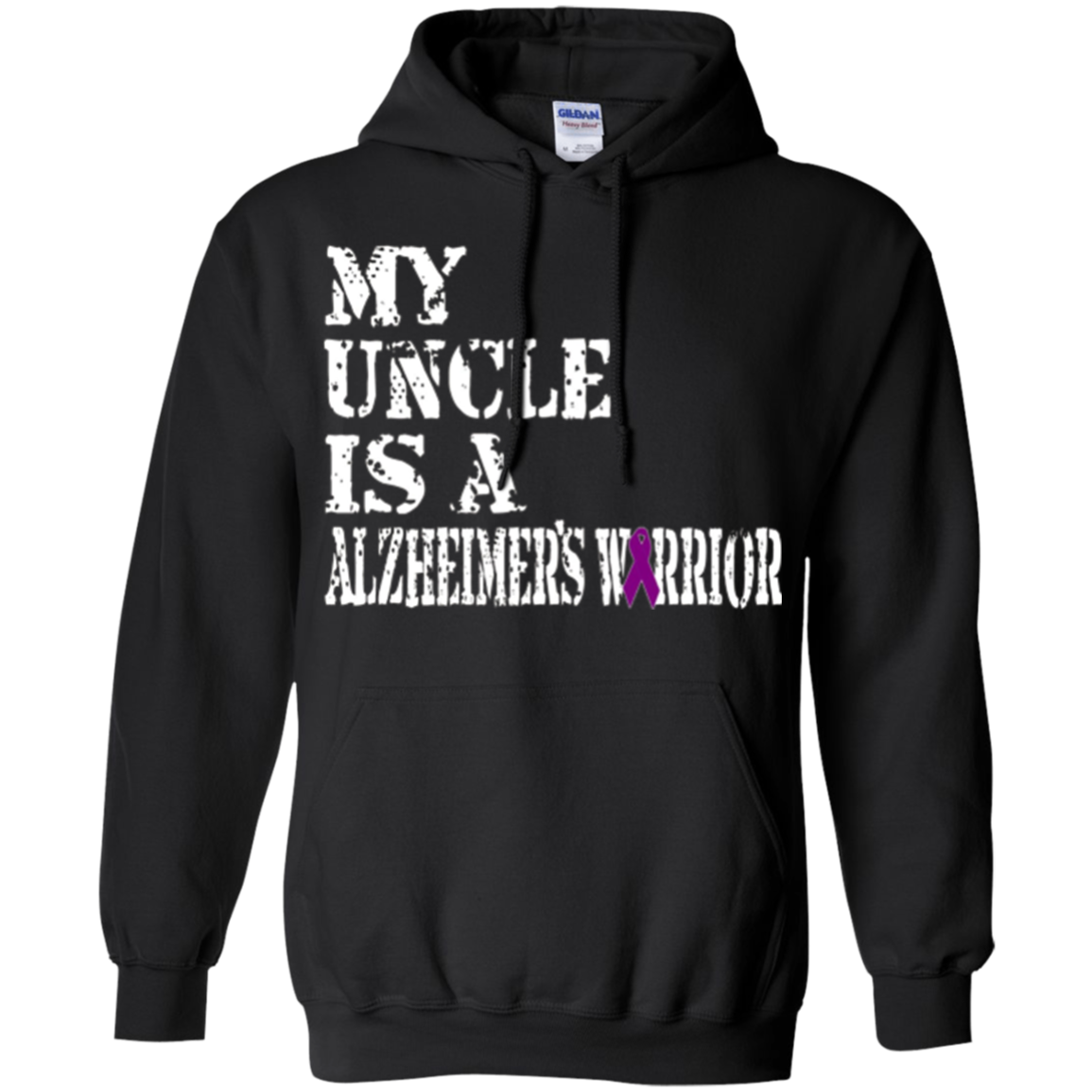 Alzheimer's Awareness Shirt For Uncle Purple Ribbon Tee
