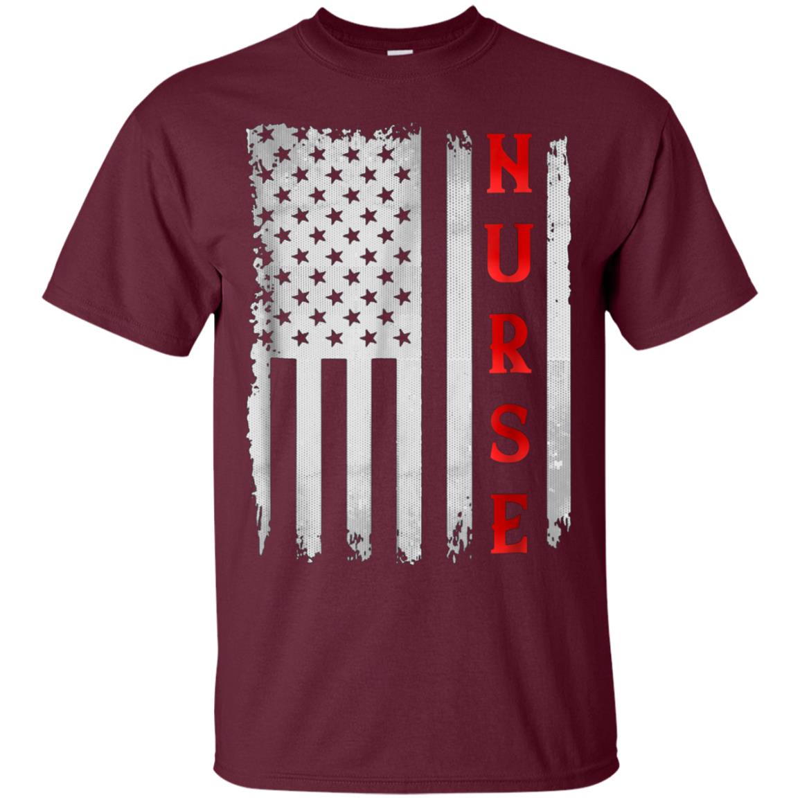 American Flag Nurse Gift T-Shirt