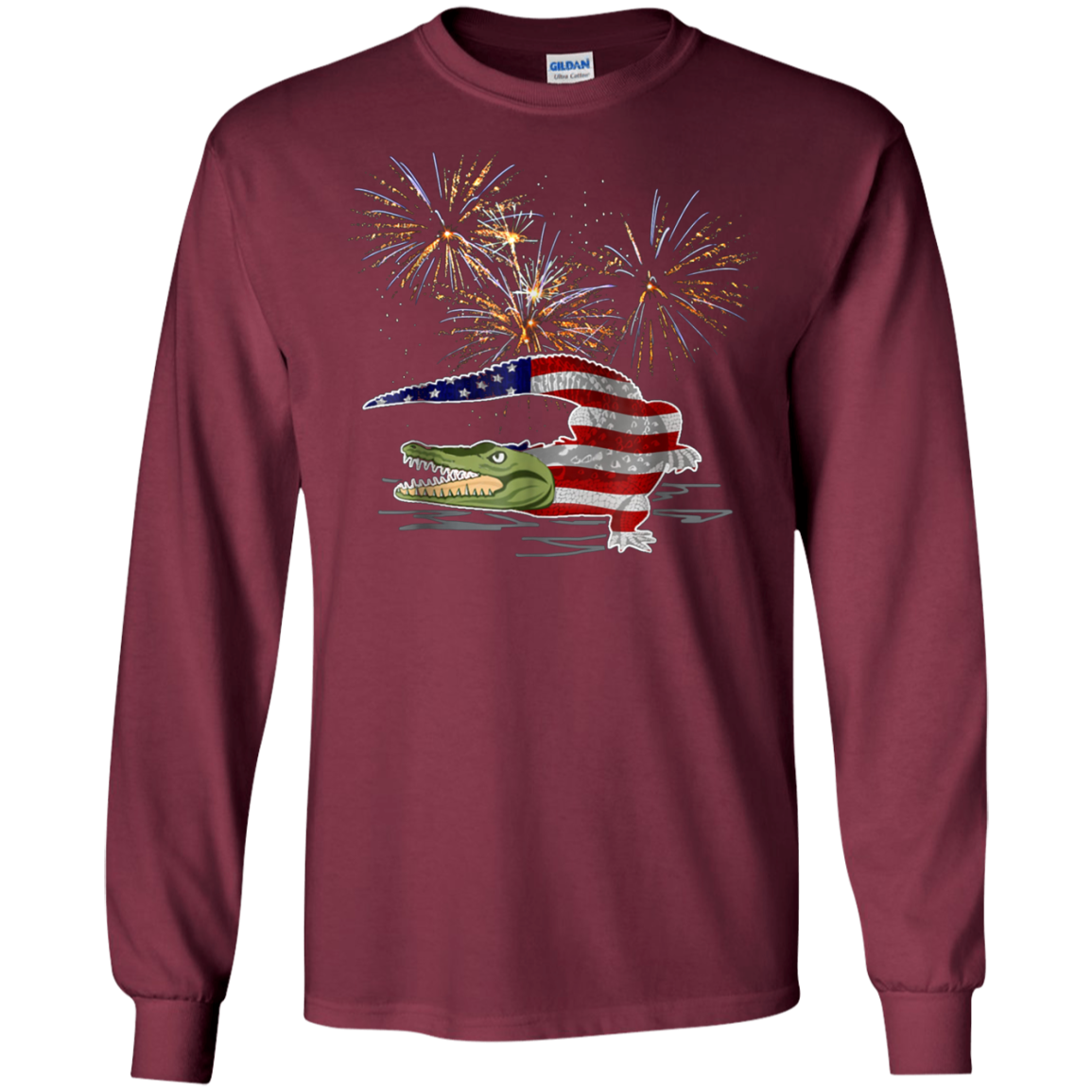 Alligator Firework 4th Of July Shirt Independence Day