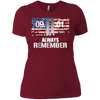 Image of Always Remember 9/11 Memorial USA Flag Patriot Day Tee
