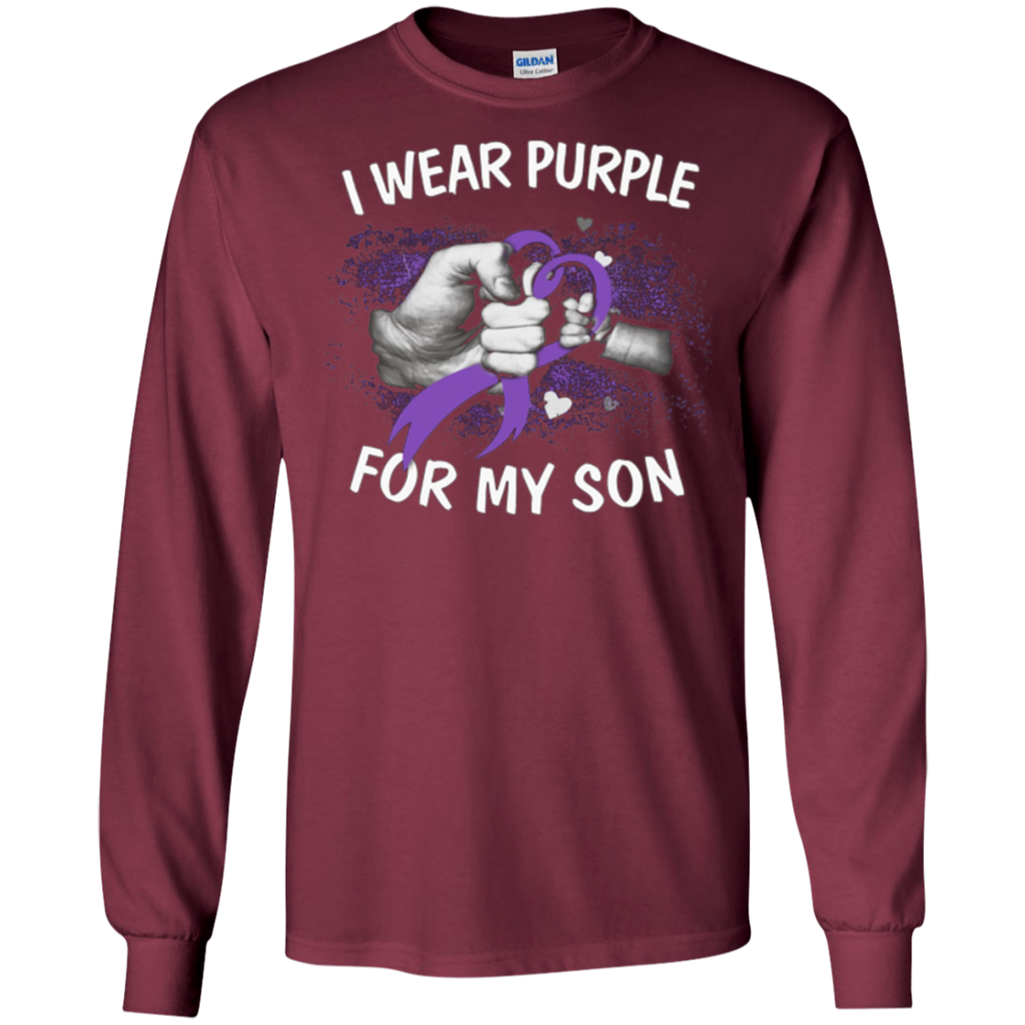 Alzheimer Awareness, I Wear Purple For My Son T-Shirt