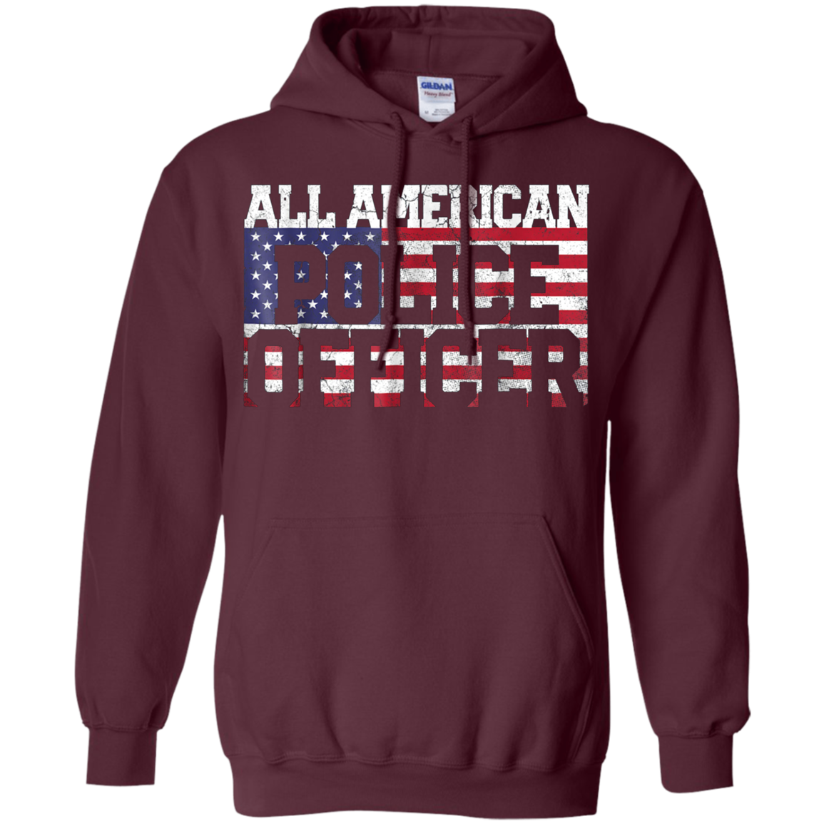 4th of July TShirt All American Police Officer Father's Day