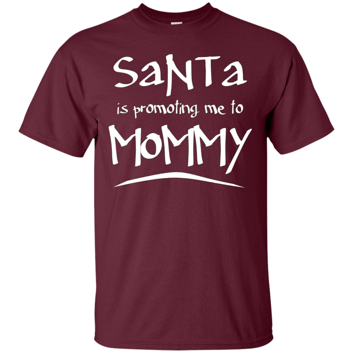 Santa Is Promoting Me To Mommy T-Shirt | Christmas Tee