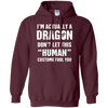Image of "I'm Actually A Dragon" - Funny Halloween Costume T-Shirt
