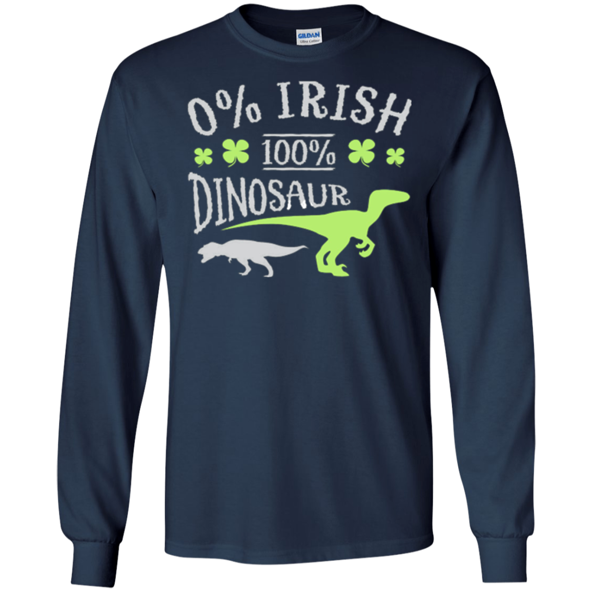 0% Irish 100% Dinosaur T-Shirt