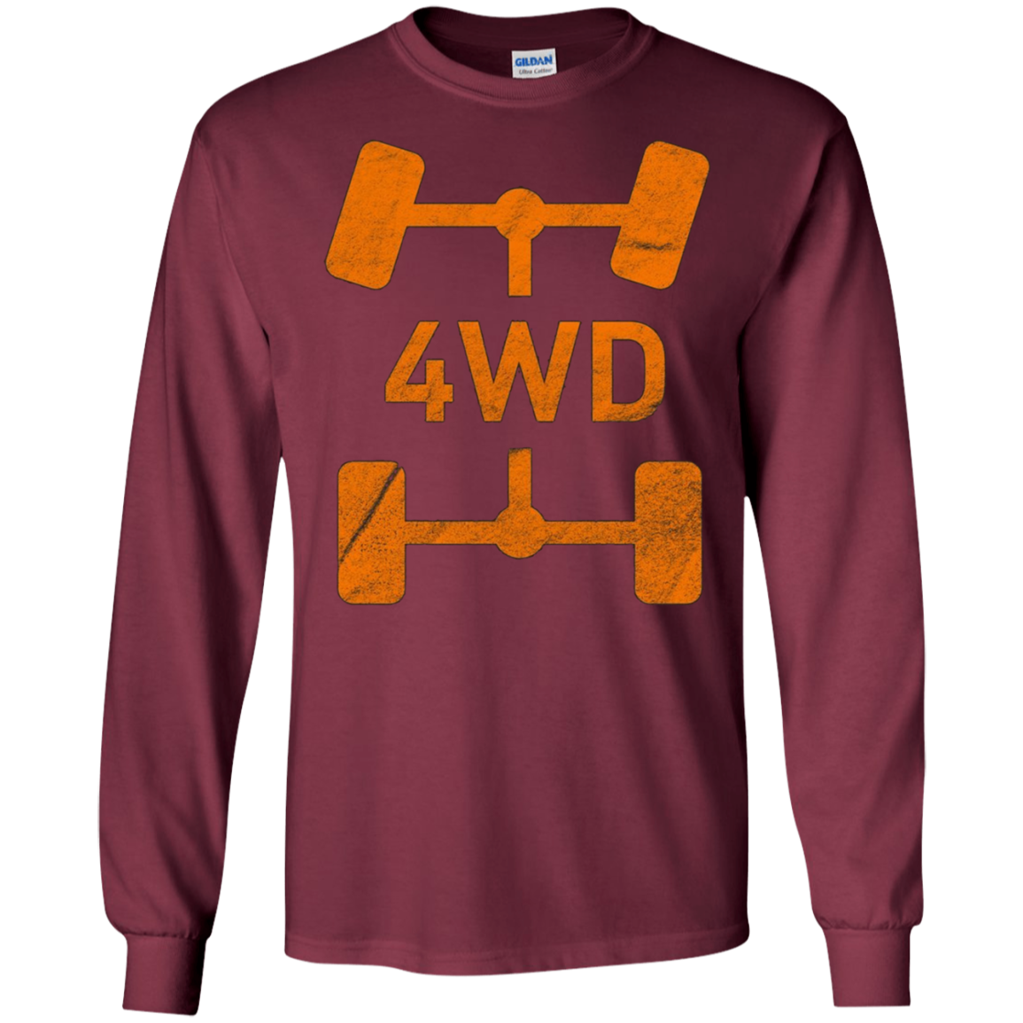 4WD Retro Long Sleeve T-Shirt Offroad Overland 4x4