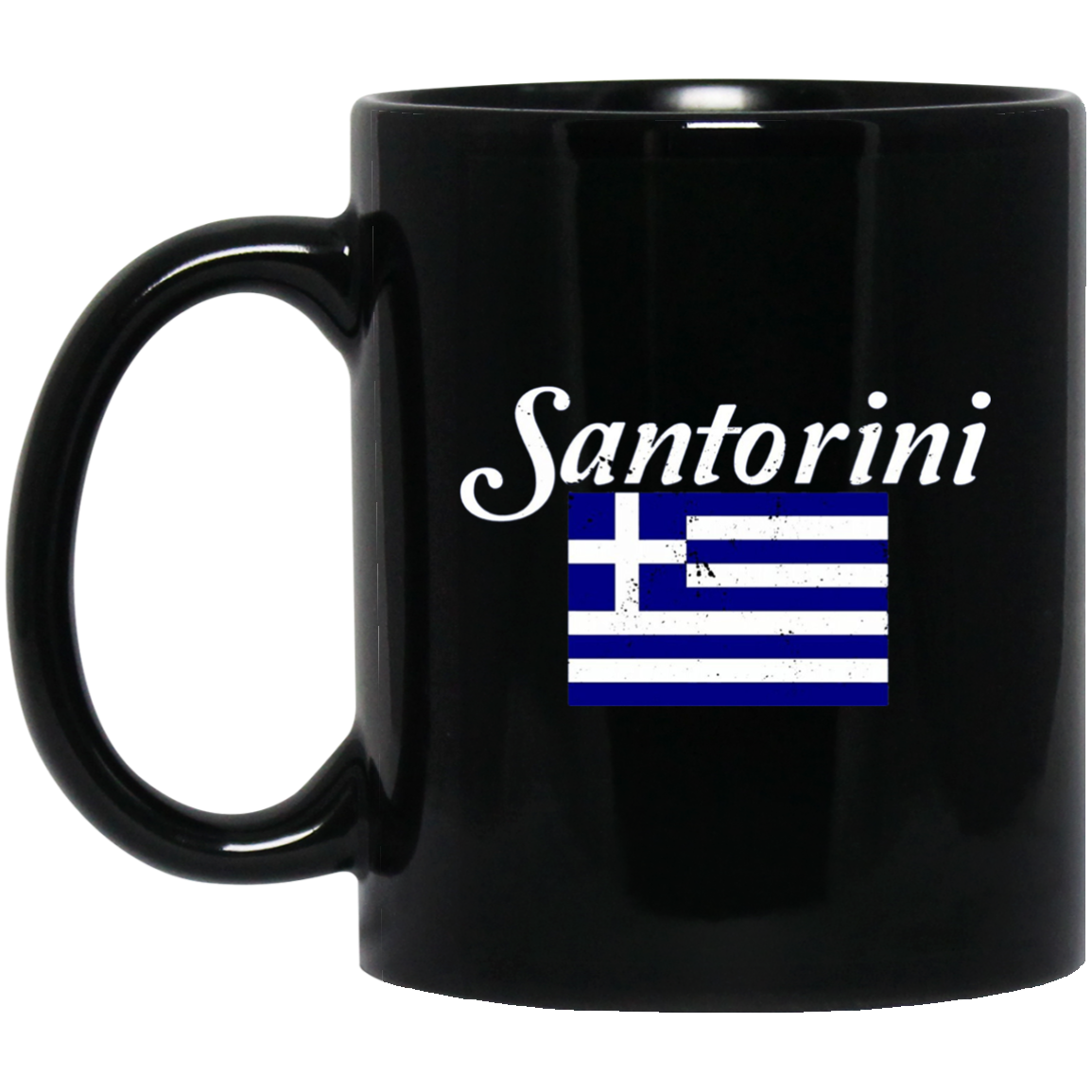 SANTORINI T Shirt Cool Greek Flag Island On The Aegean Sea