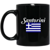 Image of SANTORINI T Shirt Cool Greek Flag Island On The Aegean Sea