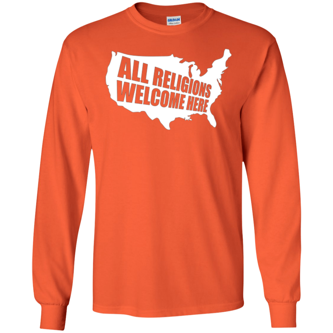 ALL RELIGIONS Welcome Here Protest T Shirt - Anti Trump Ban
