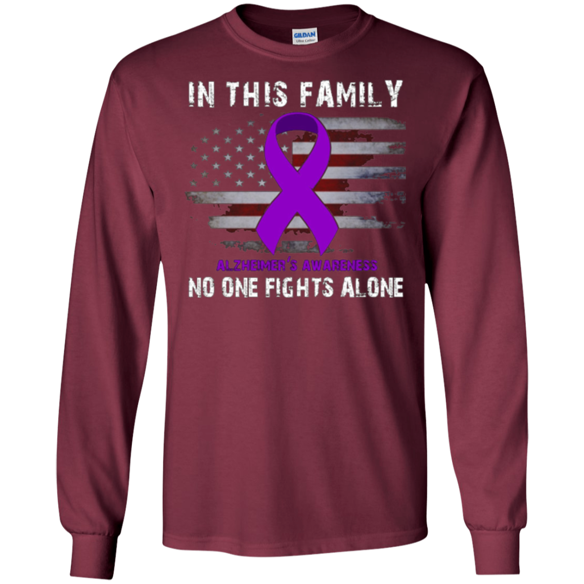 Alzheimer's Awareness Shirt - No One Fights Alone