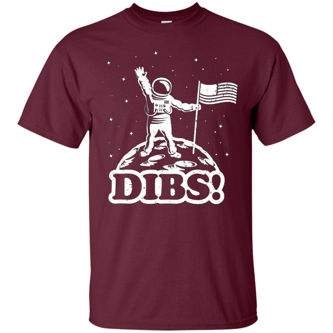 American Flag on Moon July 4th funny t shirt Astronaut space