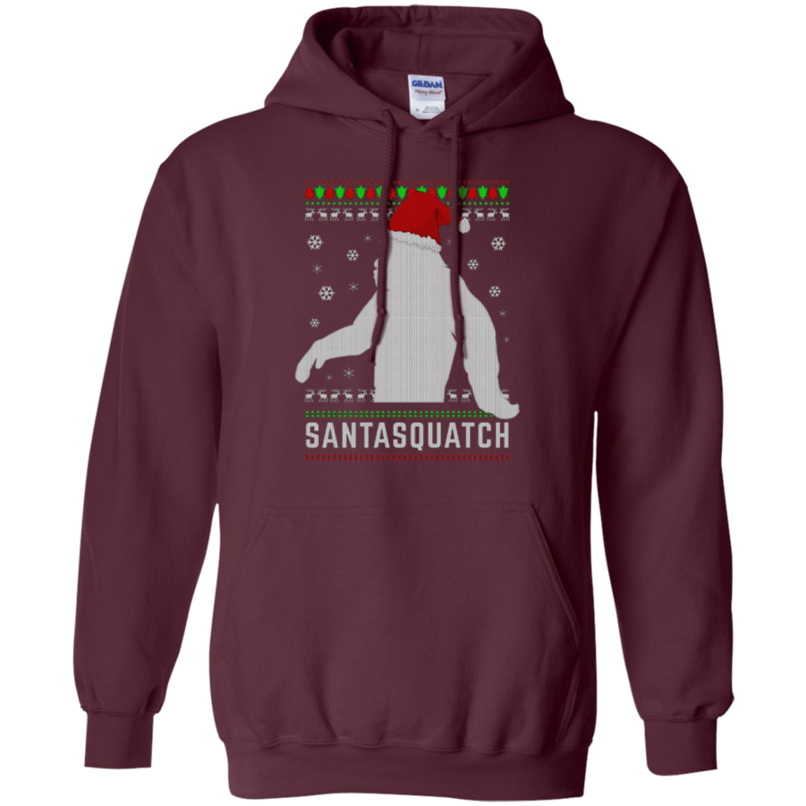 Santasquatch Christmas Ugly Sweater T-Shirt Funny Gift