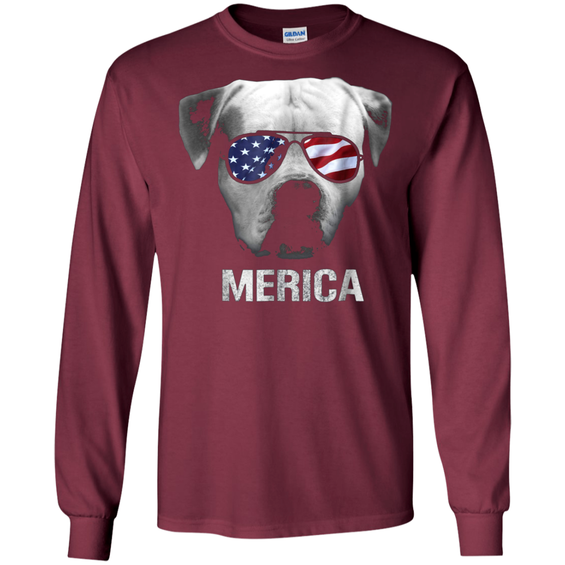 American Bulldog Merica t-shirt - Patriot Patriotic