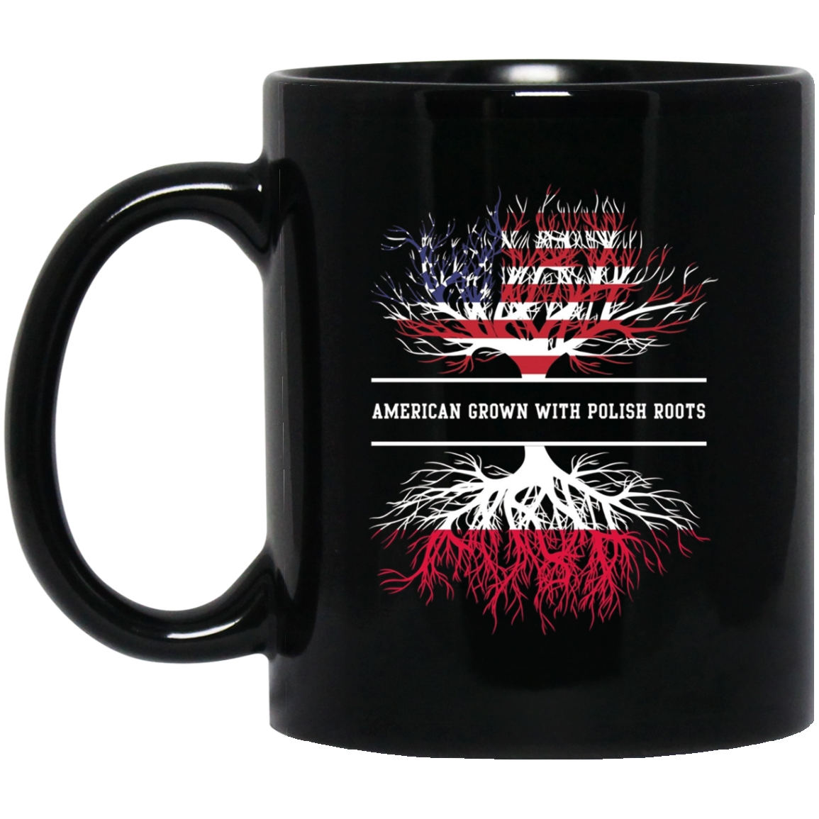 American Grown With Polish Roots T-Shirt Poland Tee