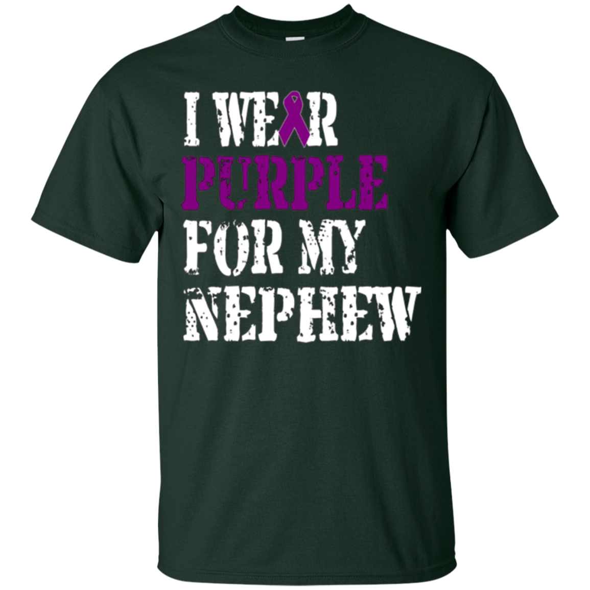 Alzheimer's Awareness T-Shirt I Wear Purple For My Nephew