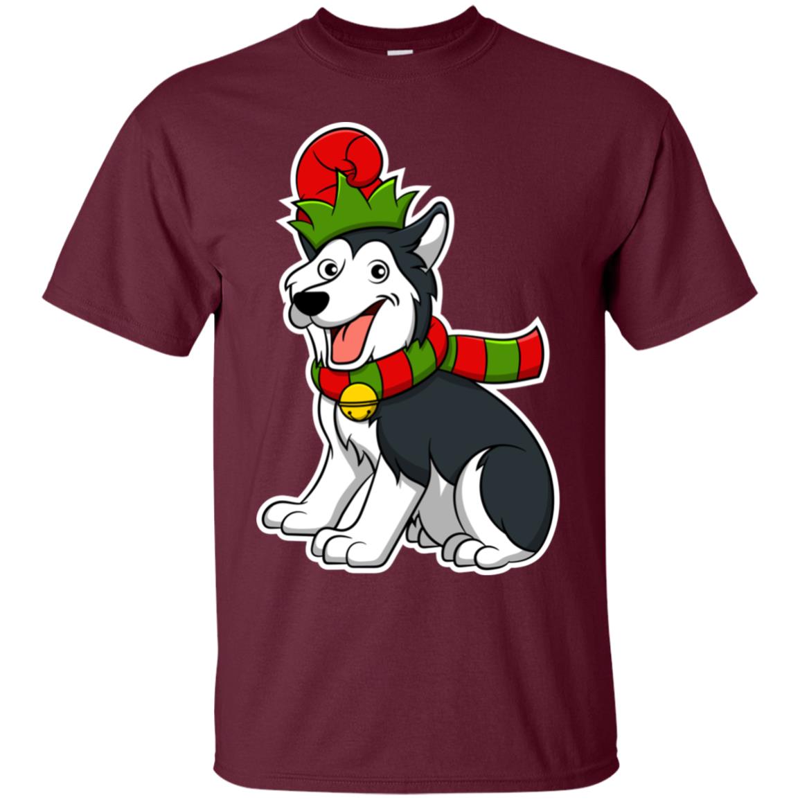 Christmas Siberian Husky Dog T-Shirt, Puppy Xmas Gift