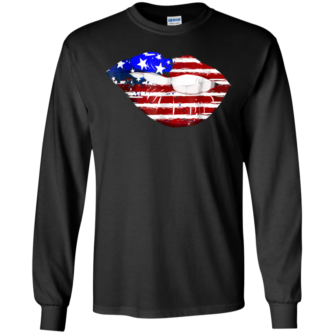 American Flag Sexy Lips Shirt -July 4th Gift