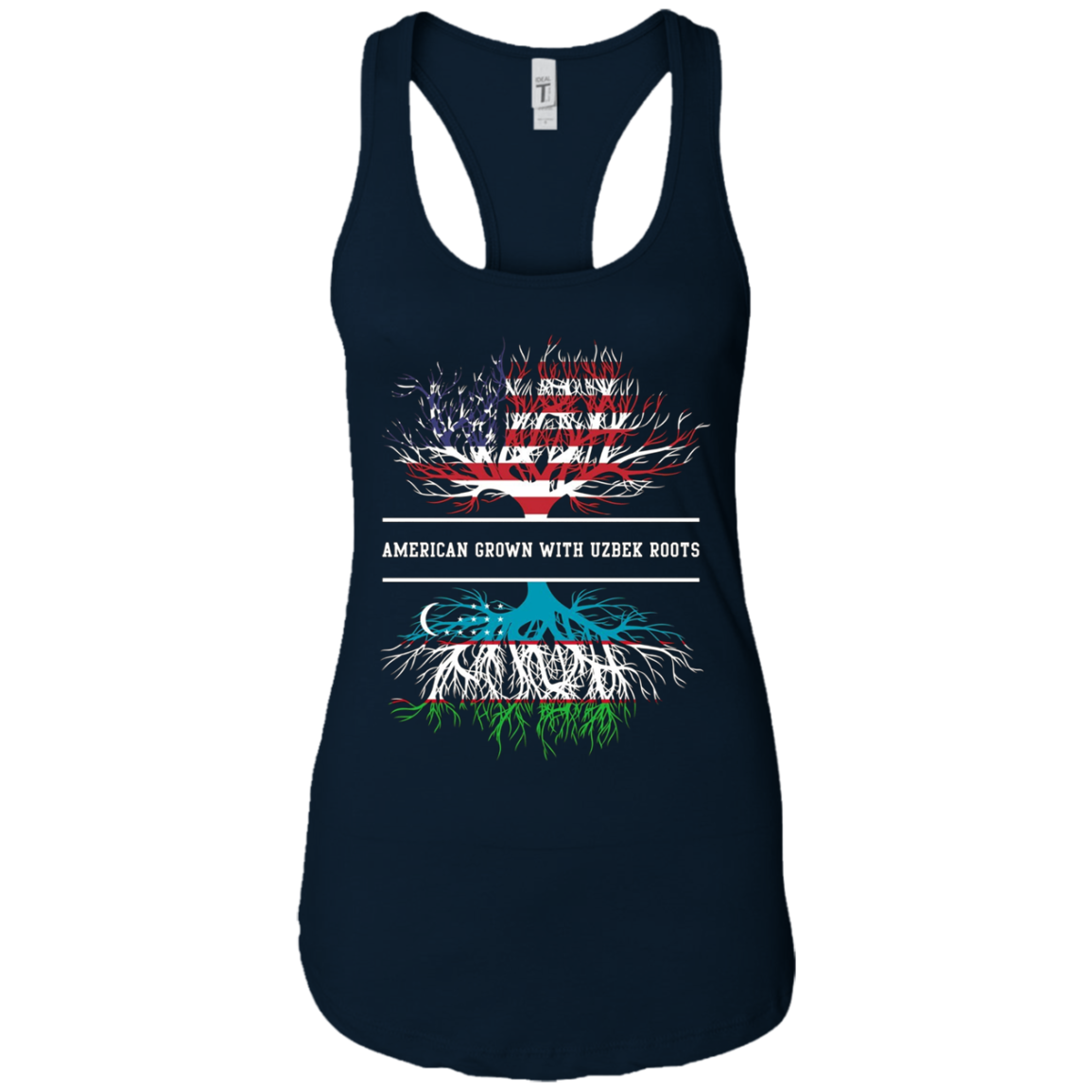 American Grown With Uzbek Roots T-Shirt Uzbekistan Tee