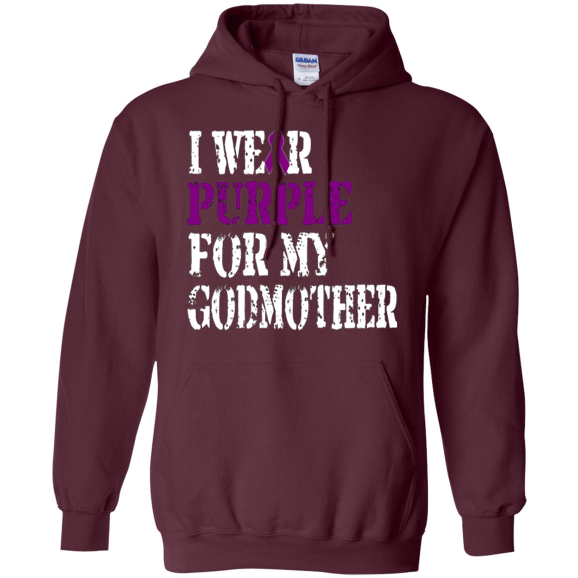 Alzheimer's Awareness T-shirt I Wear Purple For My Godmother