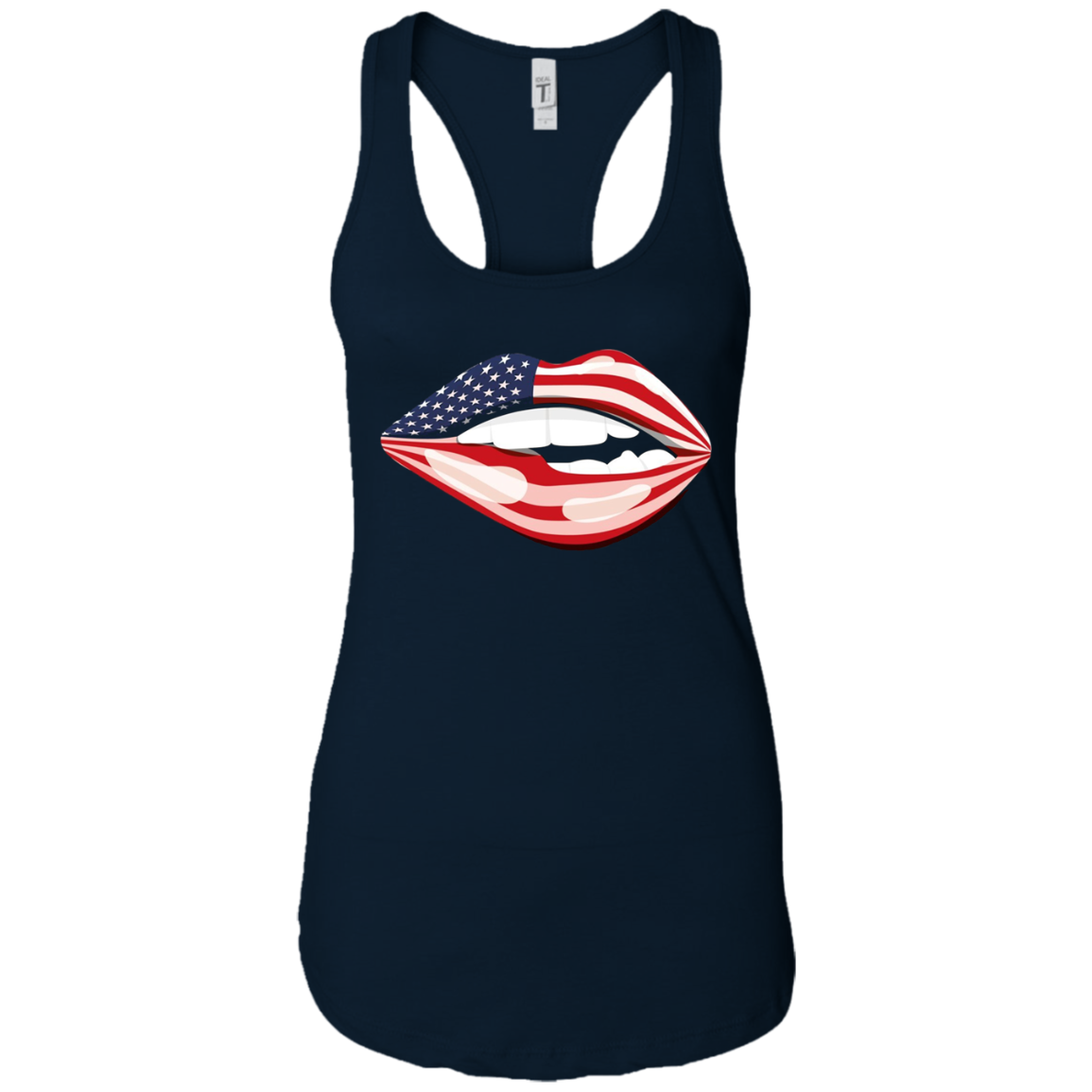 American USA Flag Lips - Independence Day 4th July Shirt