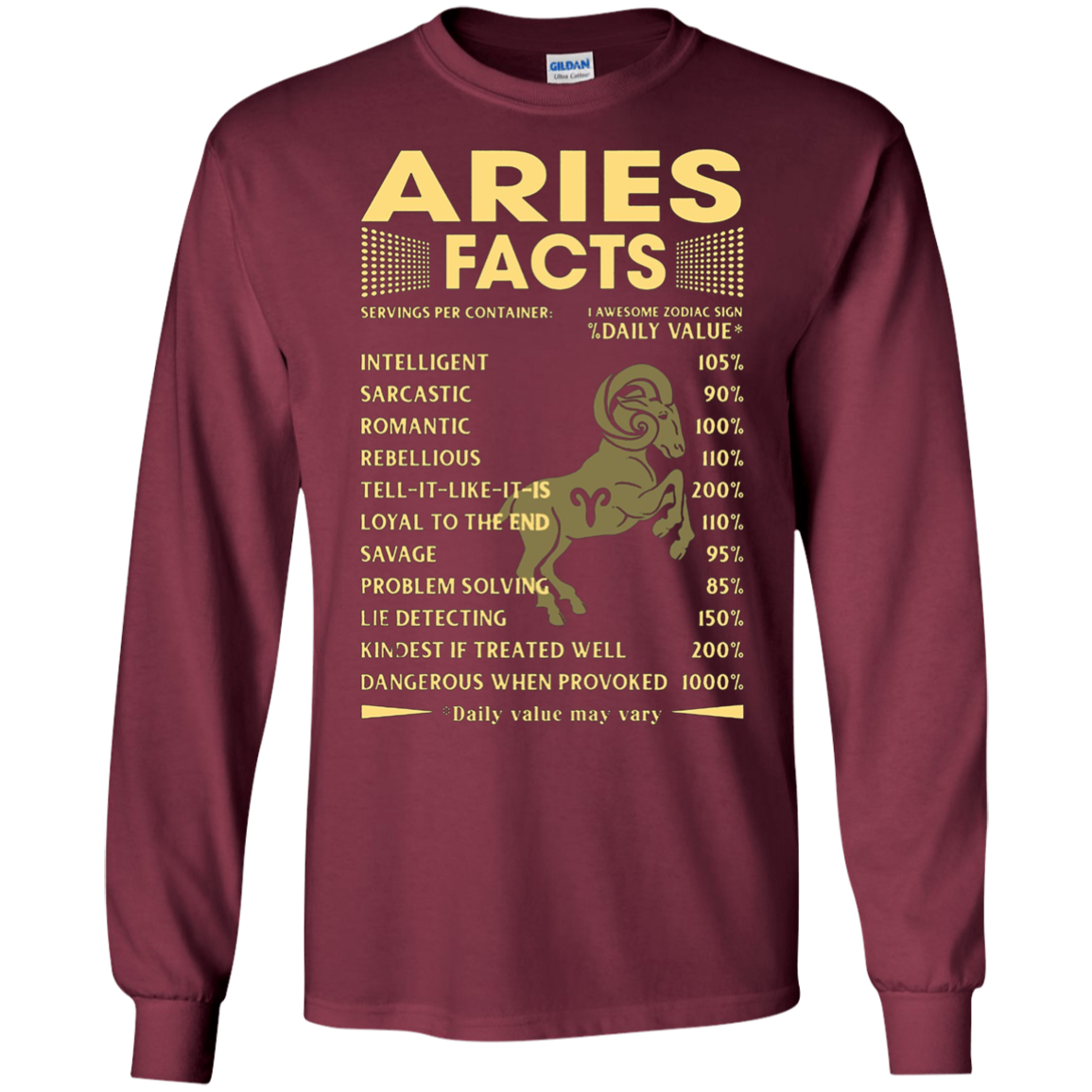 Aries Facts Zodiac T-shirt