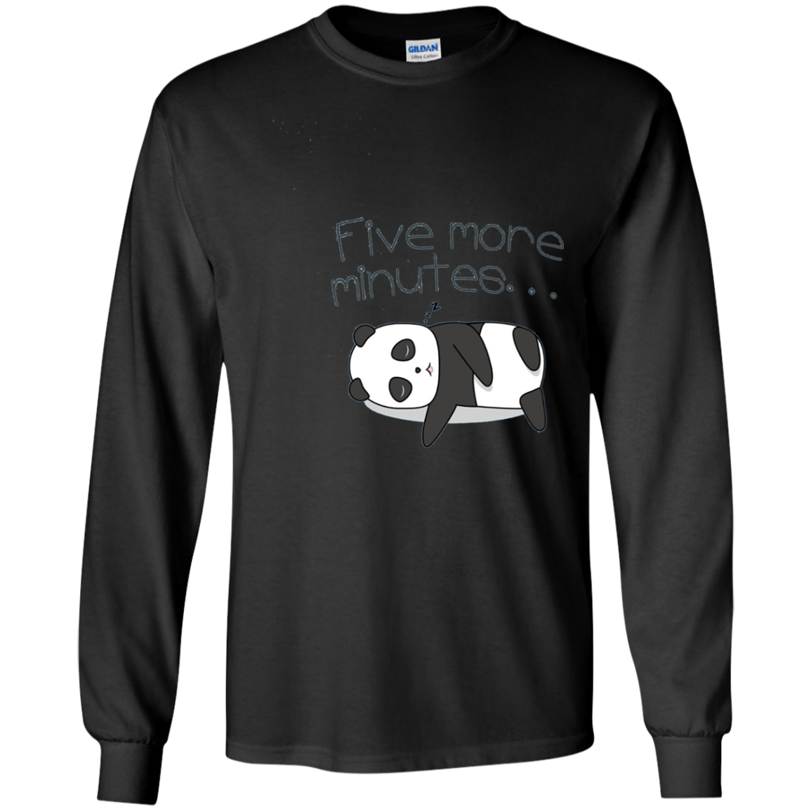 "Five More Minutes" Cute Sleeping Panda Shirt