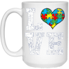 Image of Autism Shirt Love Support Puzzle Heart Autistic Shirt