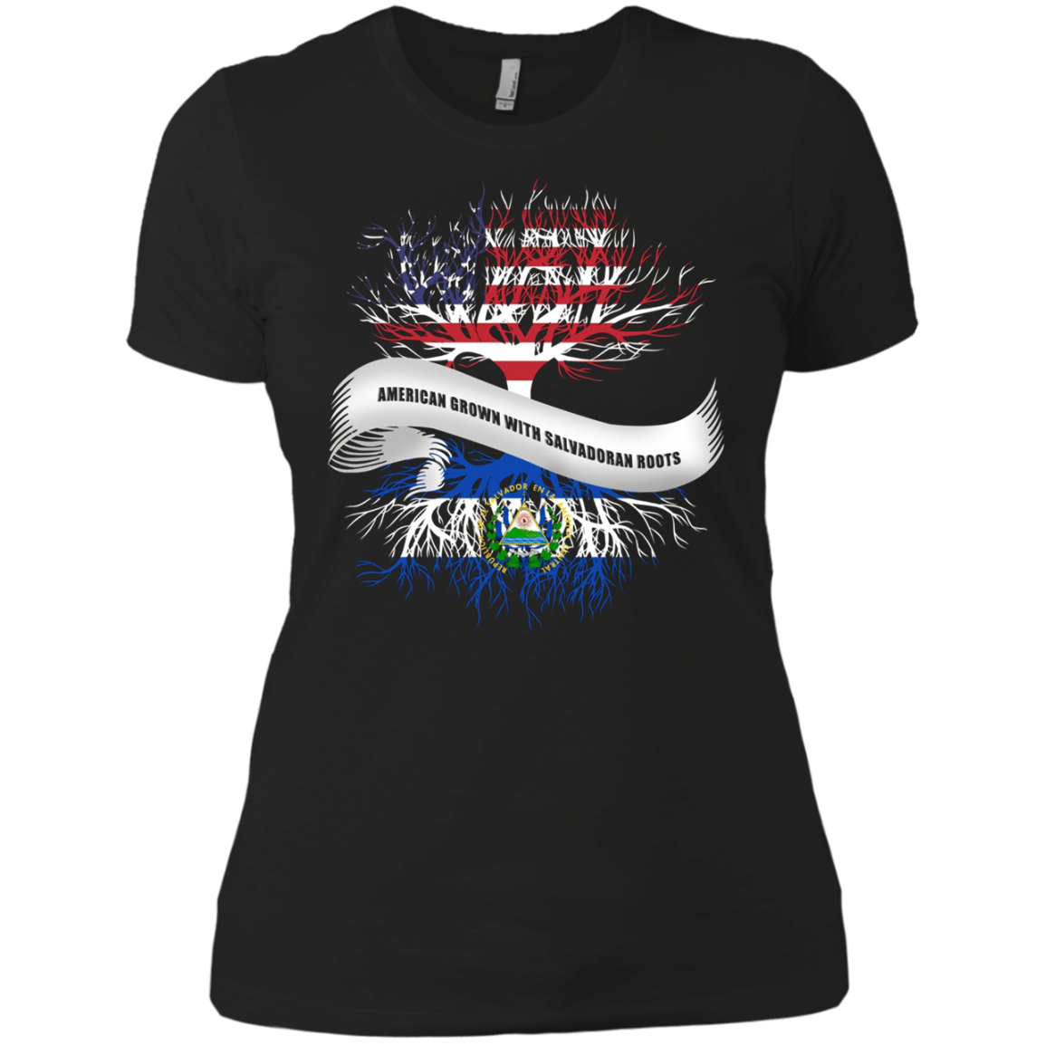 American Grown with Salvadoran Roots T-Shirt El Salvador Tee