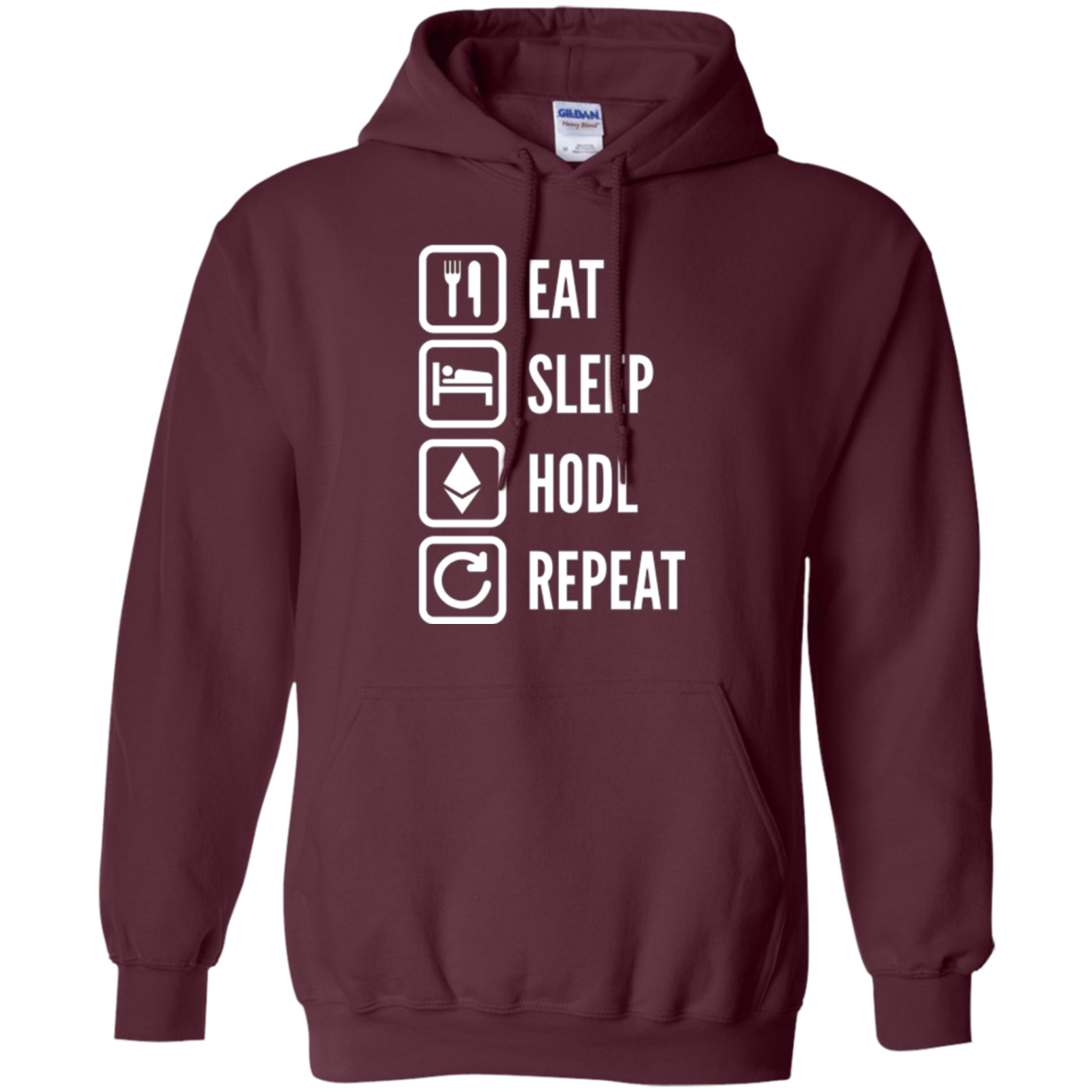 "Eat, Sleep, Hodl, Repeat" Ether T-Shirt