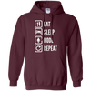 Image of "Eat, Sleep, Hodl, Repeat" Ether T-Shirt