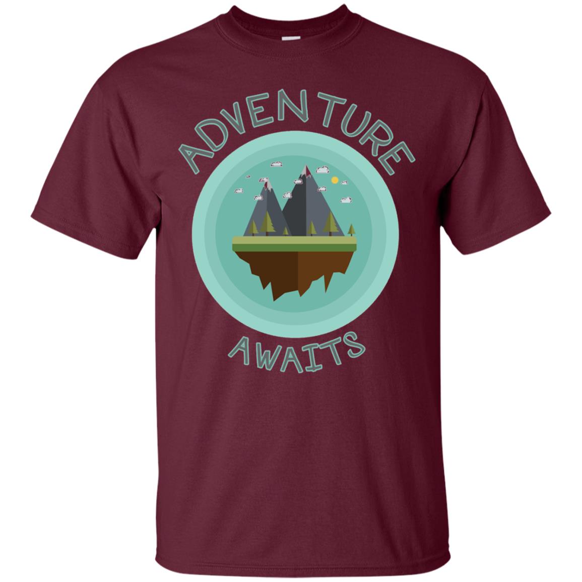 Adventure Awaits Shirt Hiking Travel Mountain Tee Camping