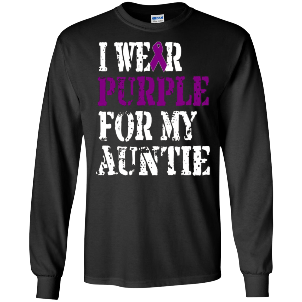 Alzheimer's Awareness T-shirt I Wear Purple For My Auntie