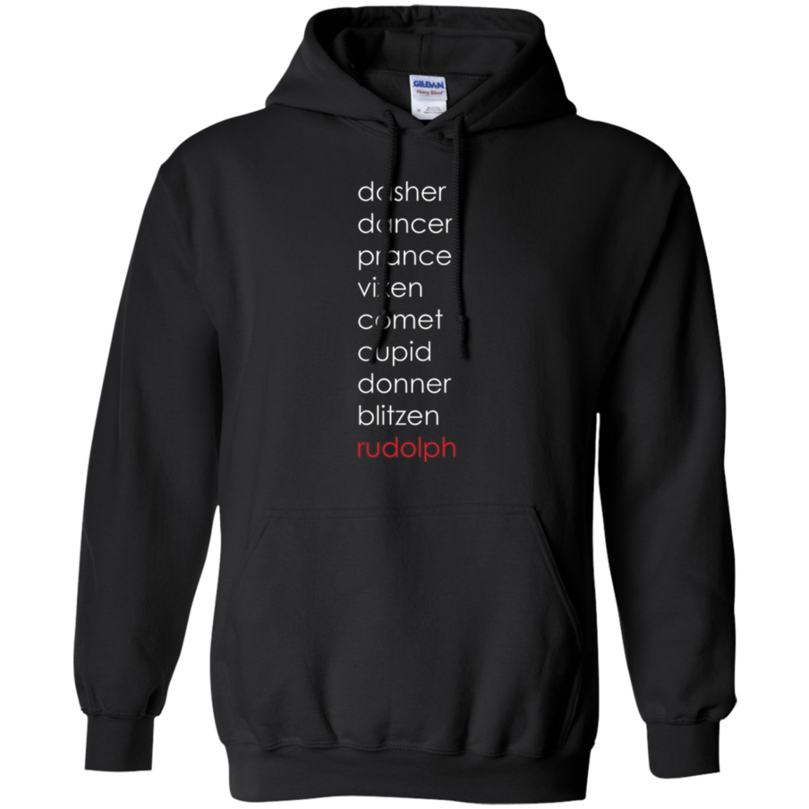 Santa's Reindeer Name List Shirt, Funny Christmas Gift