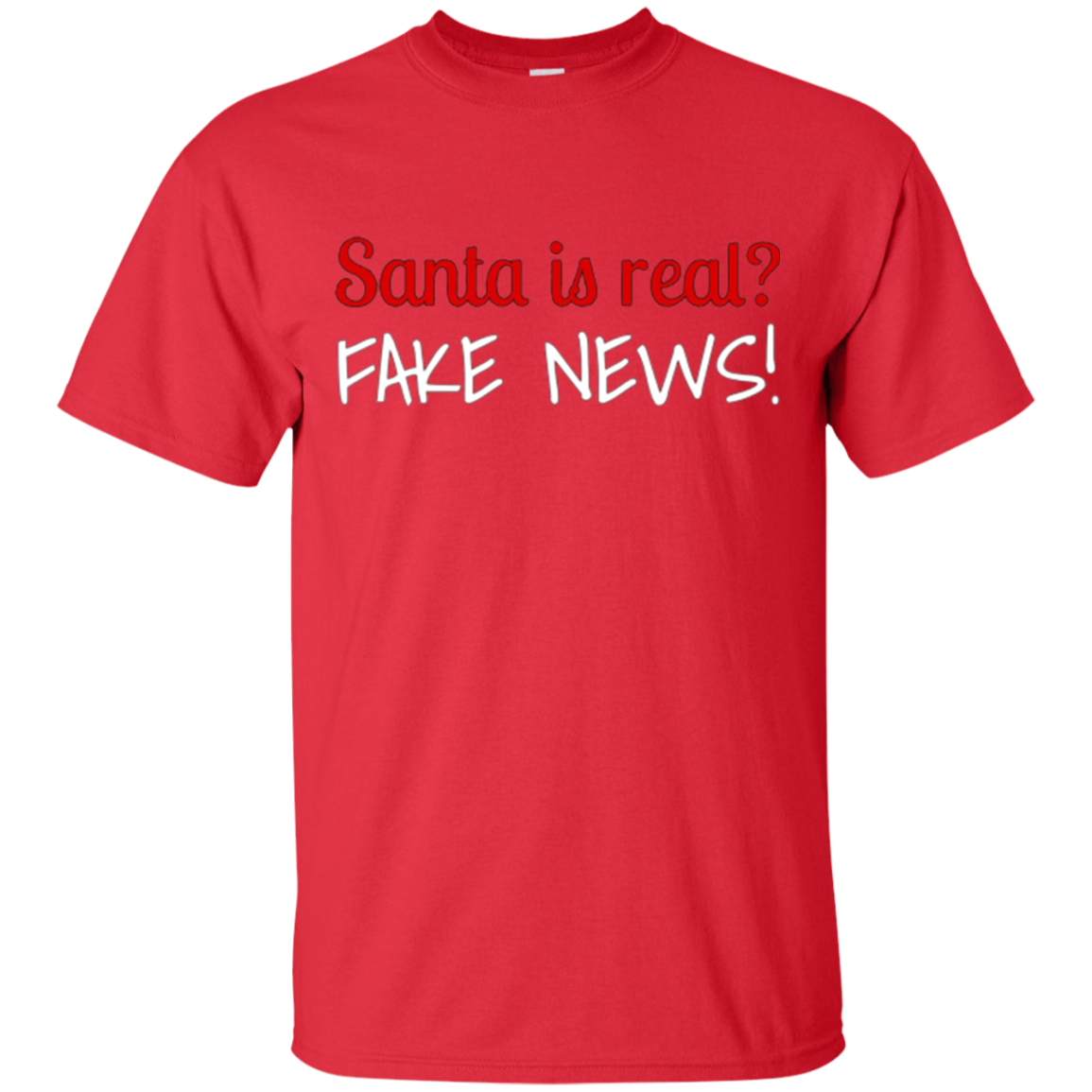 Santa Fake News T-Shirt Trump Joke Funny Christmas Gift
