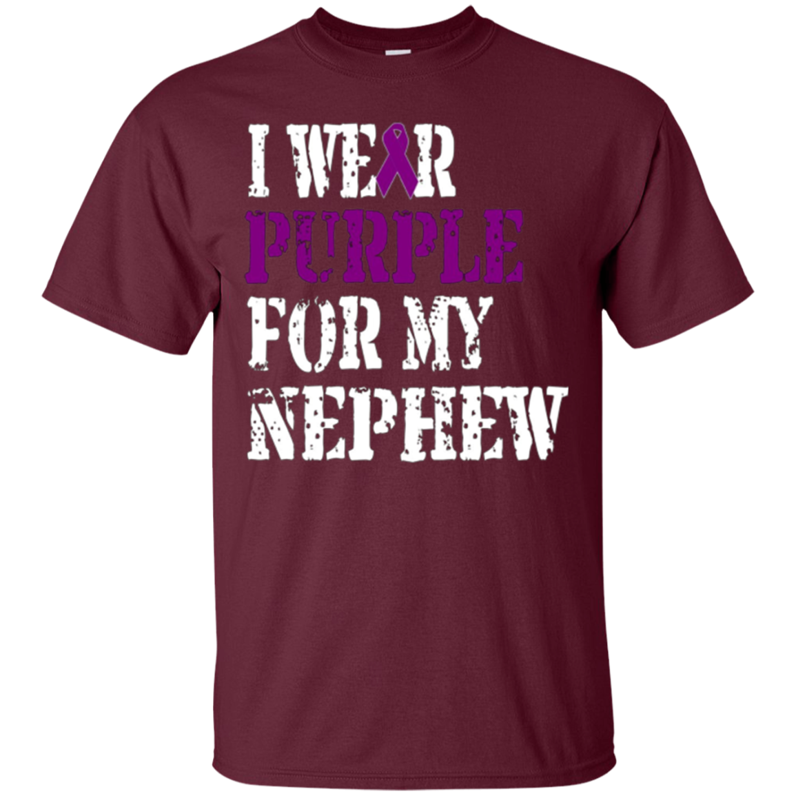 Alzheimer's Awareness T-Shirt I Wear Purple For My Nephew