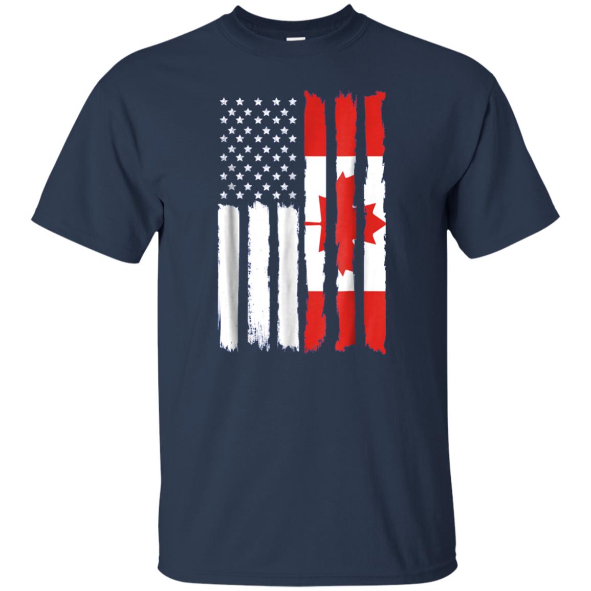 American Canadian Patriotic Flag T-shirt