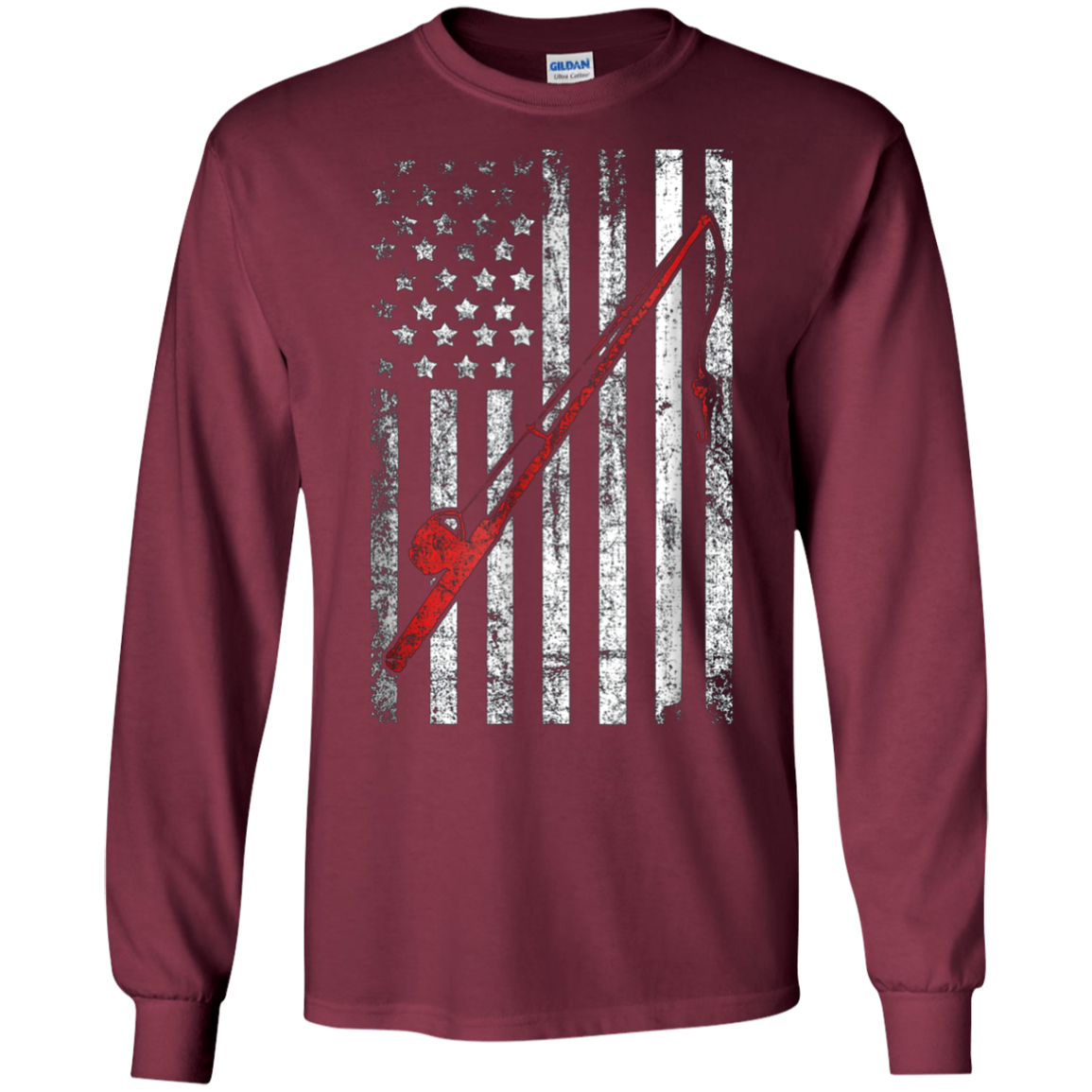 American Flag Patriotic Fishing T shirt