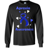 Image of Ruban de conscience d'Apraxia avec le T-shirt de cœurs