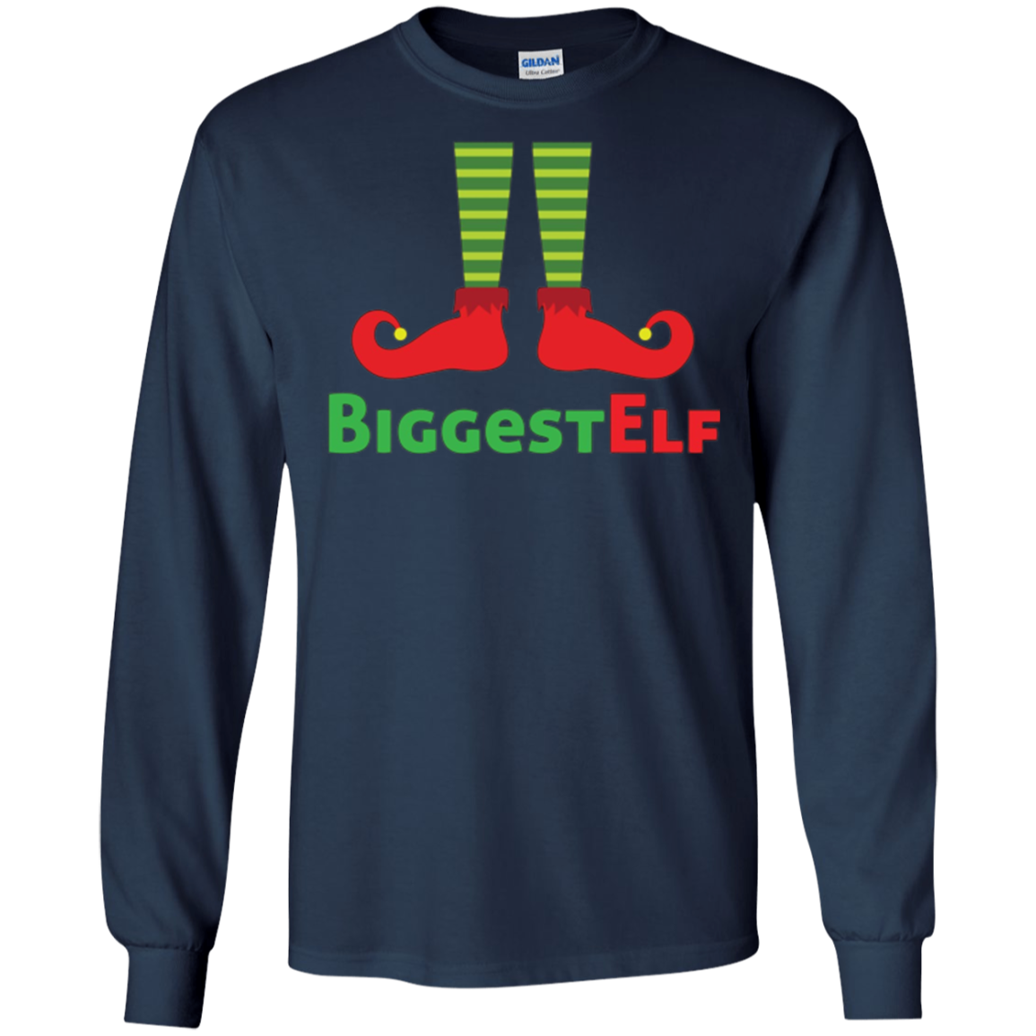 Biggest Elf Matching Family Christmas Picture Greeting Cards