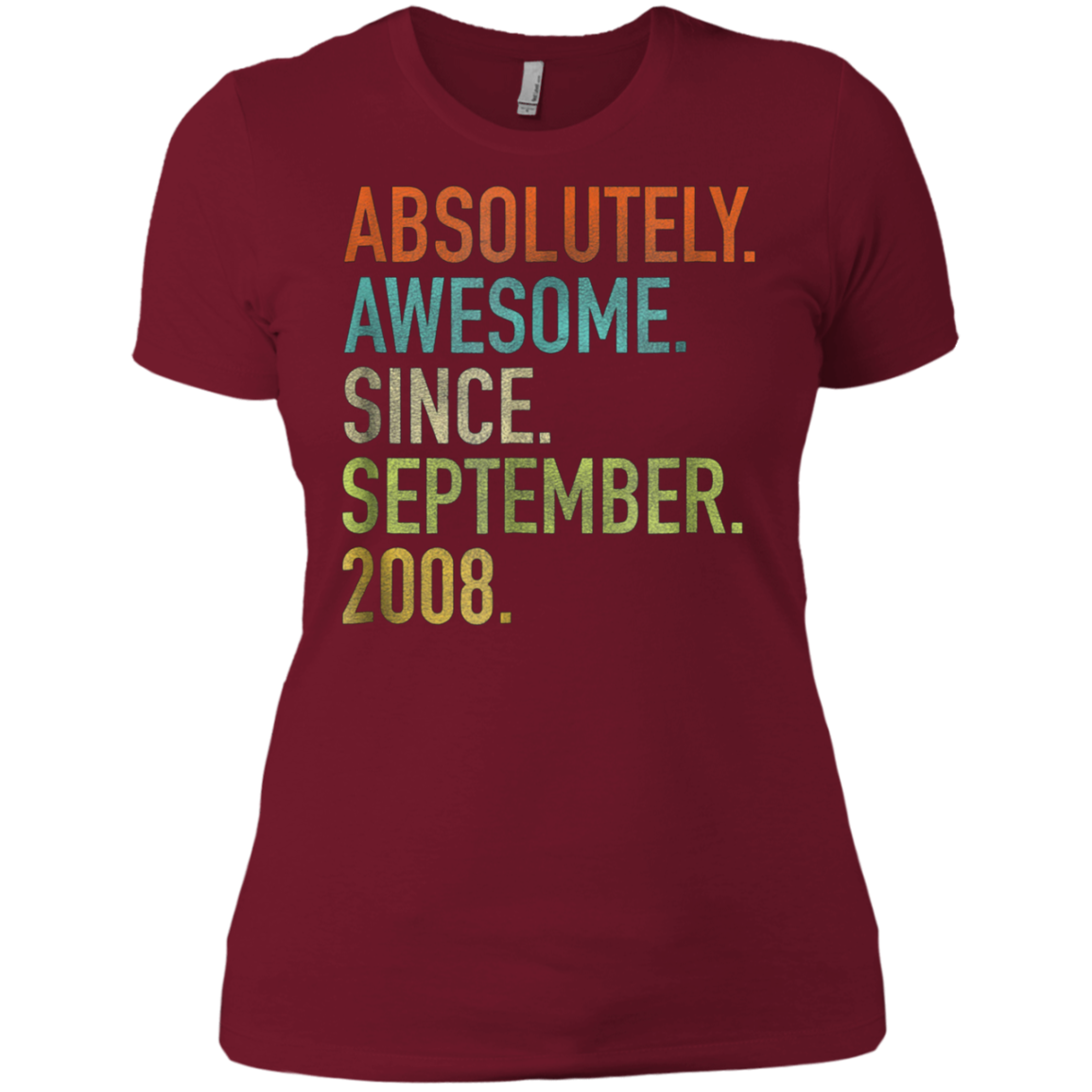 Absolutely Awesome Since September 2008 10th Birthday Shirt