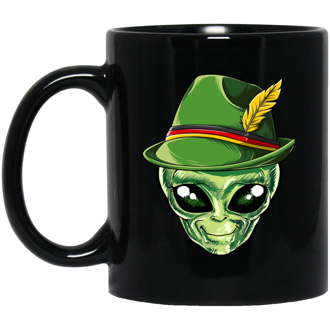 Alien Oktoberfest T shirt Men Lederhosen Alpine Ufo Lover