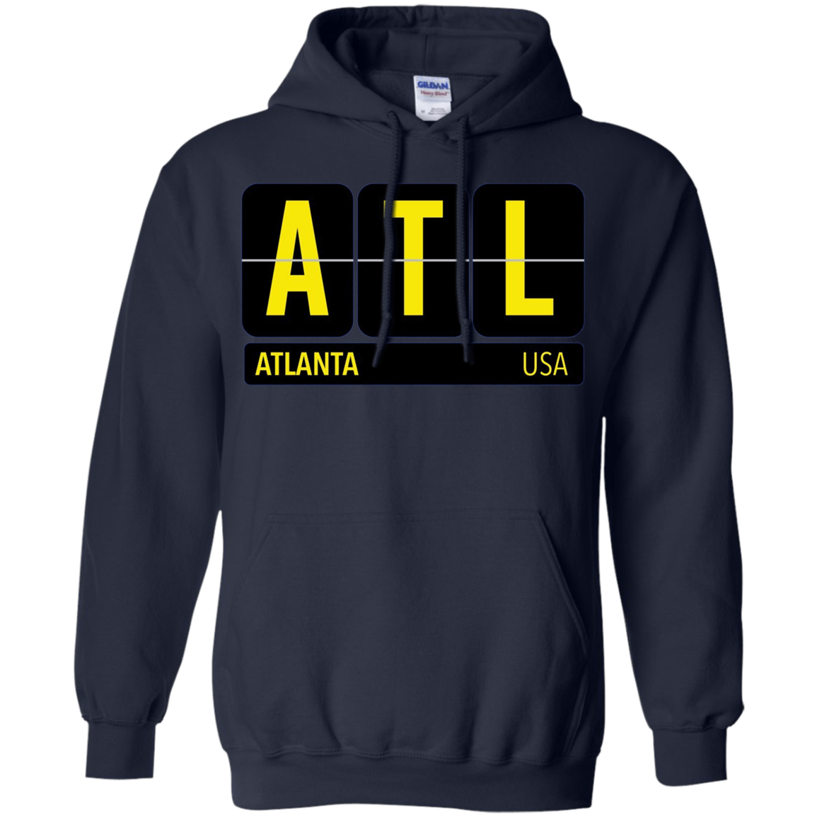 ATL Atlanta Georgia USA Travel Souvenir Long Sleeve (Yellow)