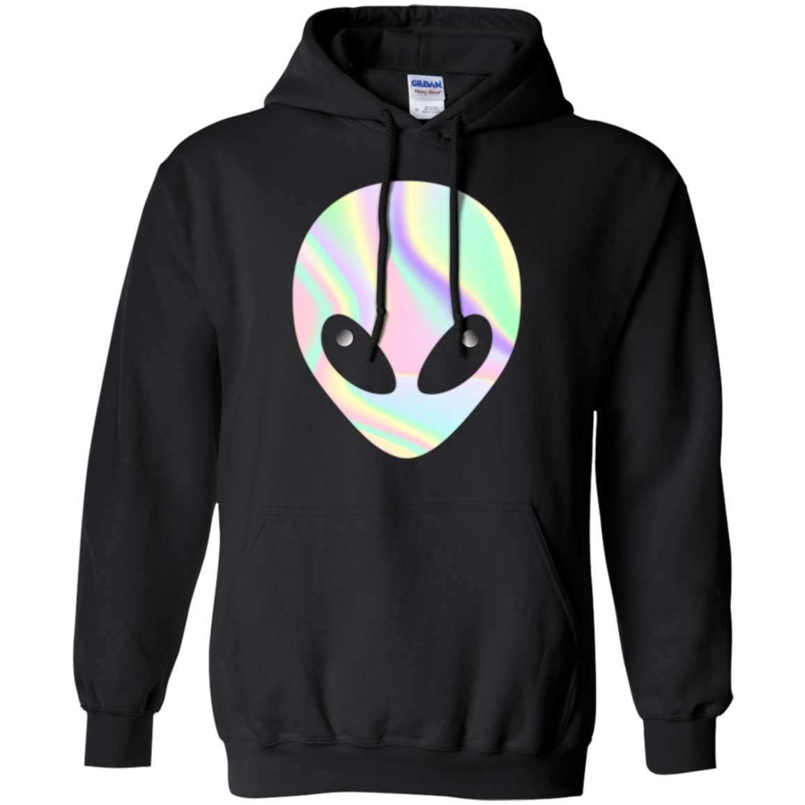 Alien Head T-Shirt Holographic Effect