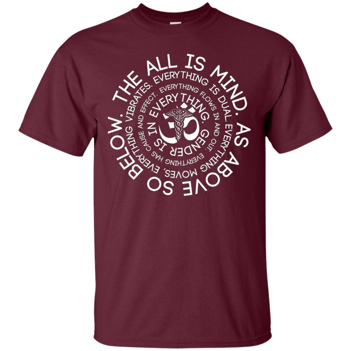As Above So Below Shirt - Caduceus OM Symbol Tee