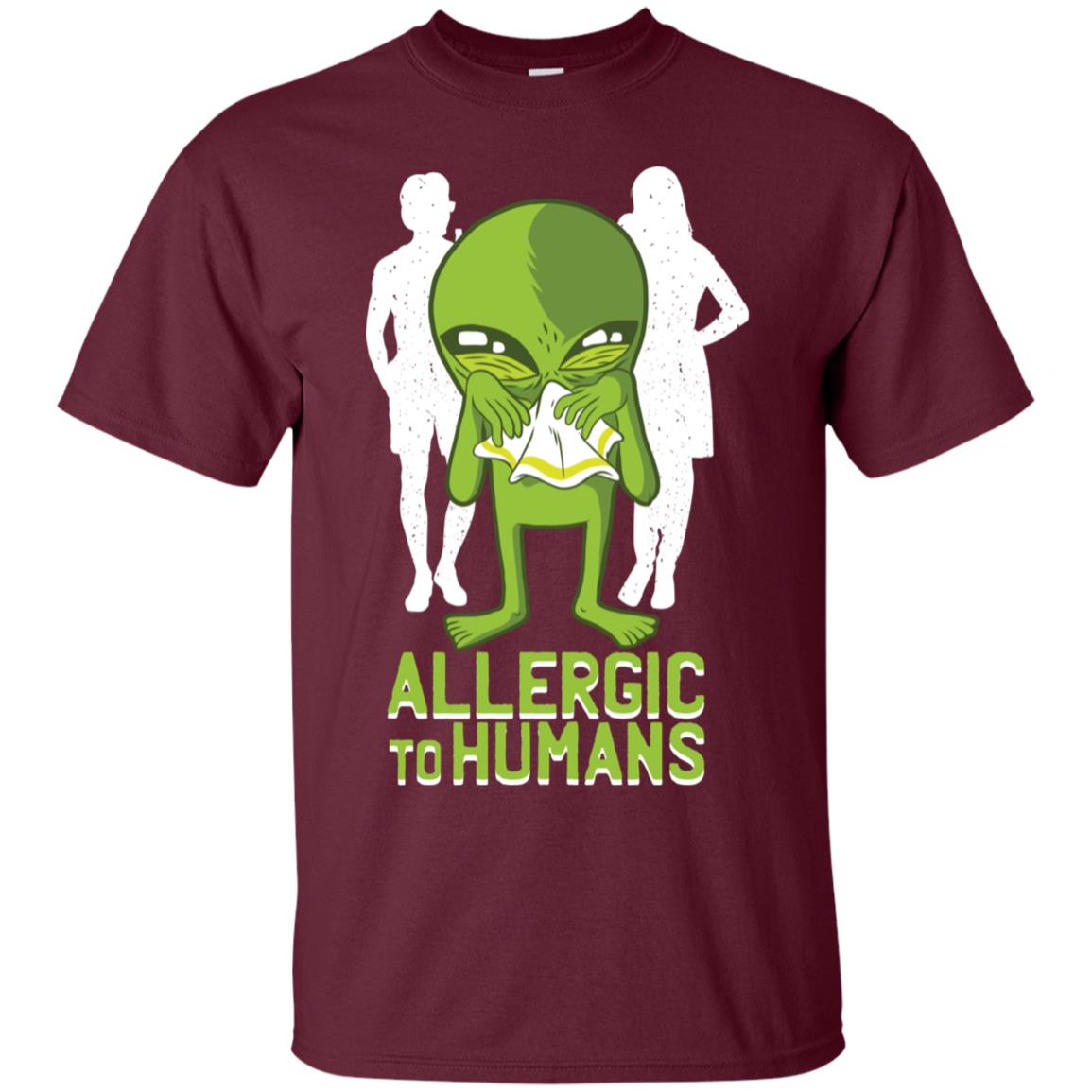 Allergic To Humans Funny Alien Galaxy Space Abduction Shirt