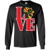 Image of African black power map raised fist I love Africa t-shirt
