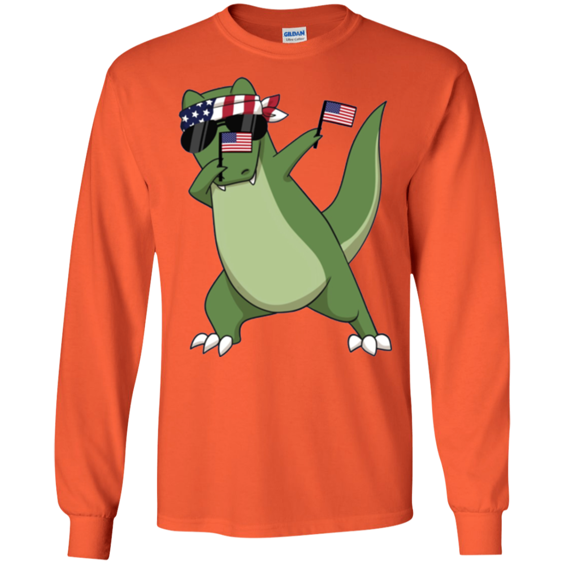 American Pride T-Rex Dinosaur USA Dabbing Funny T Shirt