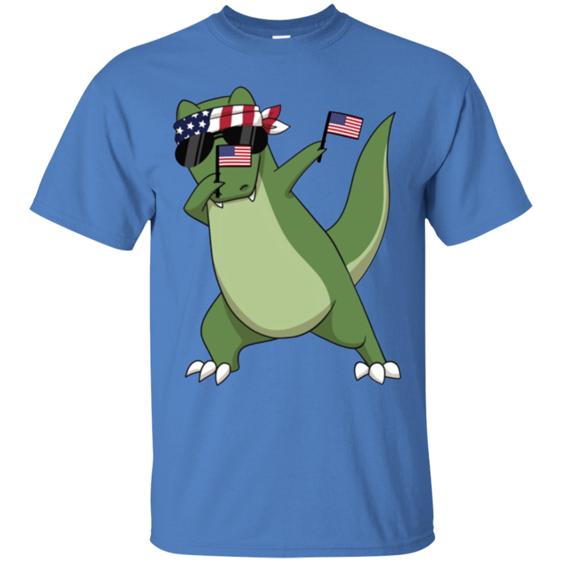American Pride T-Rex Dinosaur USA Dabbing Funny T Shirt