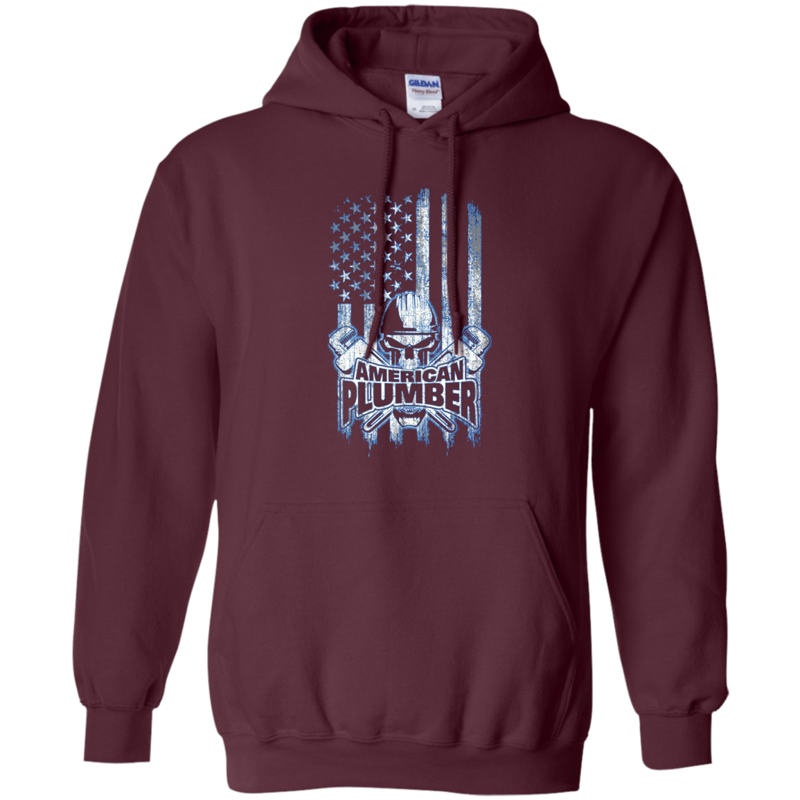 American Plumber T-Shirt Skull and Wrenches