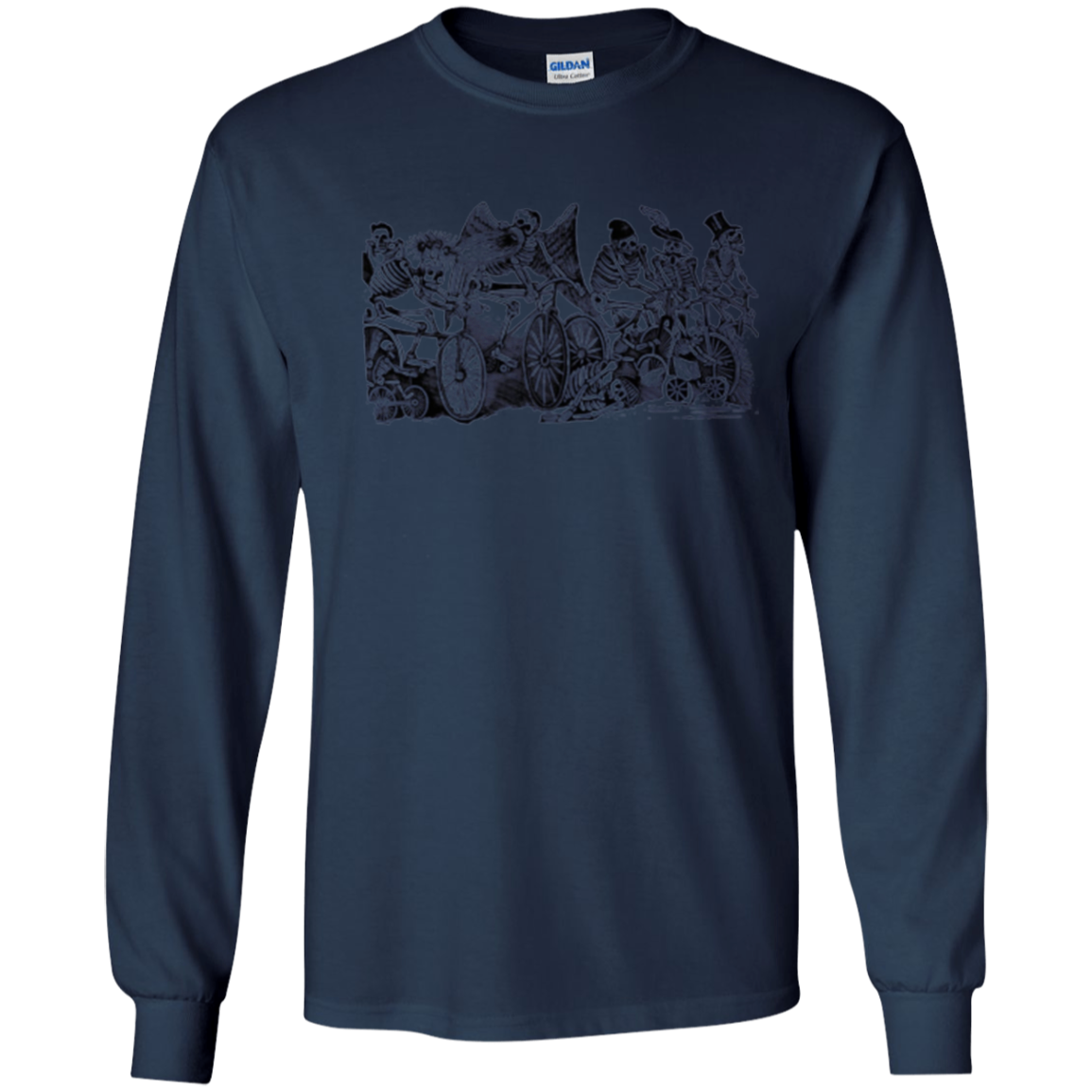 Bike Riding Skeletons T-shirt Cycling Tee for Bikers